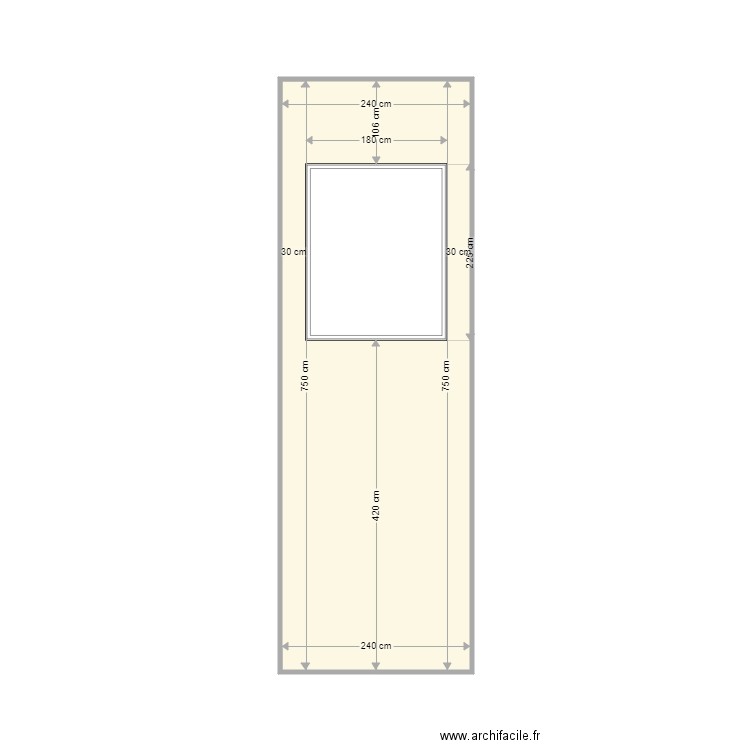 wall 11 4 window X 3. Plan de 1 pièce et 18 m2