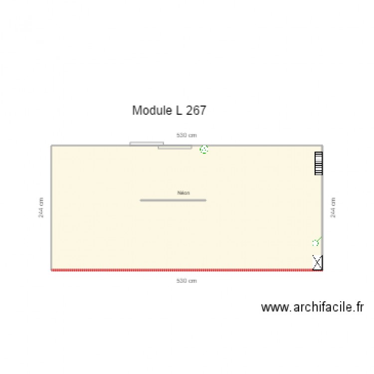 Module L 267 . Plan de 0 pièce et 0 m2