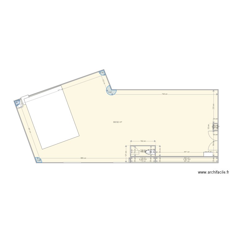 L Arbresle centre projet 1. Plan de 0 pièce et 0 m2