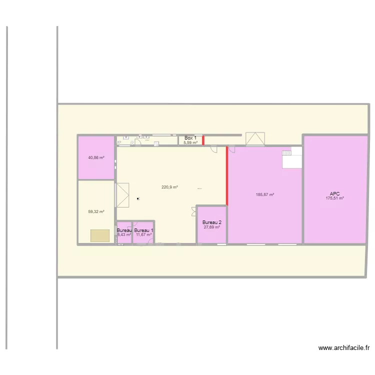 Hangar version 3. Plan de 