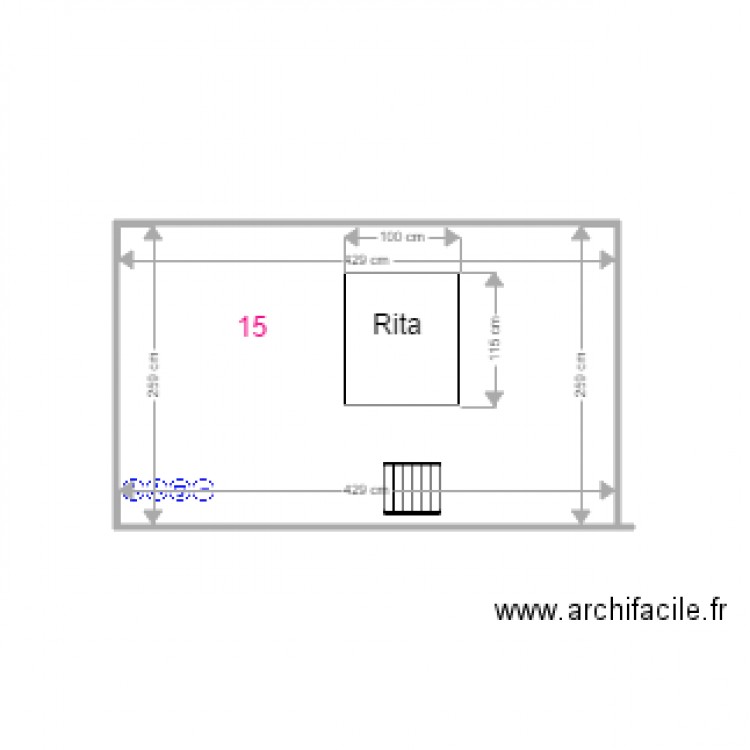 MUR RITA FENETRE. Plan de 0 pièce et 0 m2