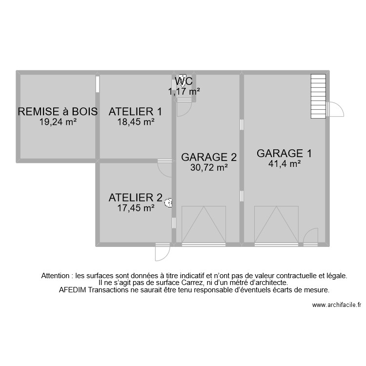 BI 9188 ANNEXES . Plan de 6 pièces et 128 m2