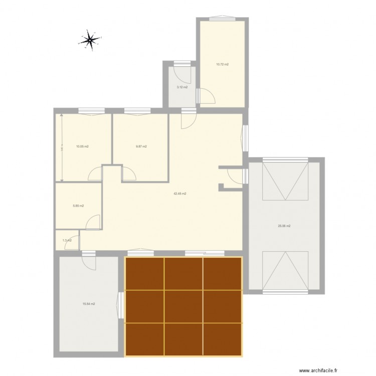 extension avec sas. Plan de 0 pièce et 0 m2