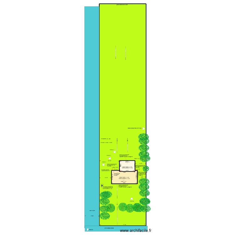 DP2 PLAN DE MASSE ETAT ACTUEL. Plan de 3 pièces et 798 m2