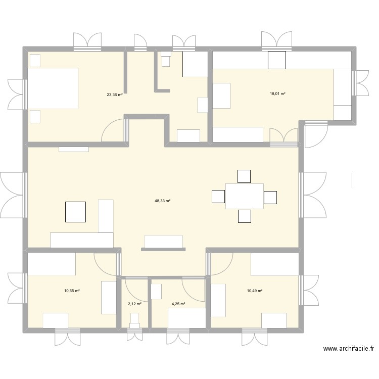 MA MAISON PETIT-BOURG. Plan de 7 pièces et 117 m2