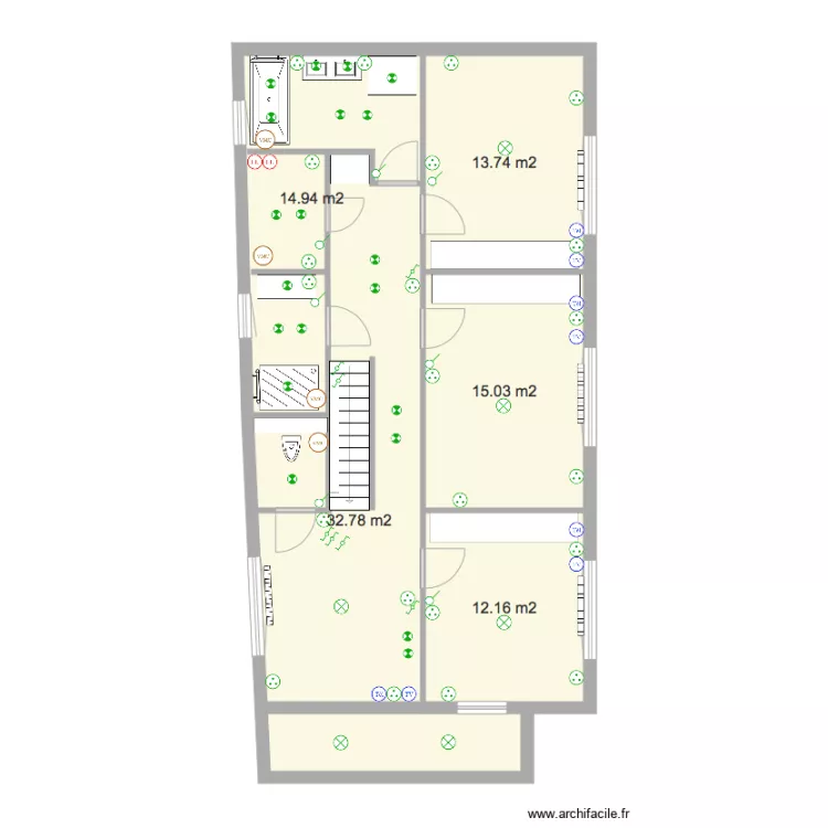 Walckiersmaison3 rez1&eacute;lec. Plan de 