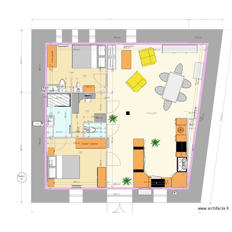 LA PETITE COMTE modifiee nouvele mesures. Plan de 0 pièce et 0 m2