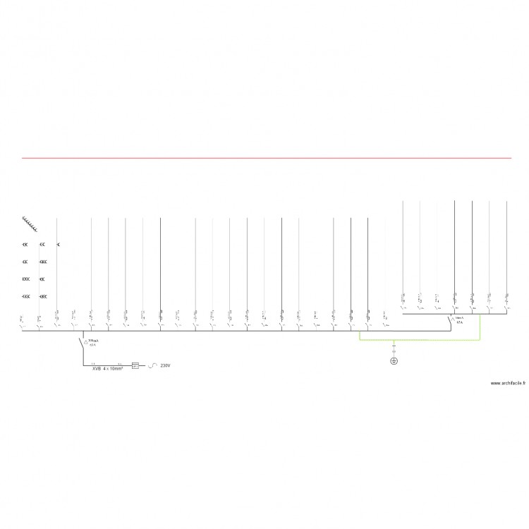 Schema unifilaire. Plan de 0 pièce et 0 m2