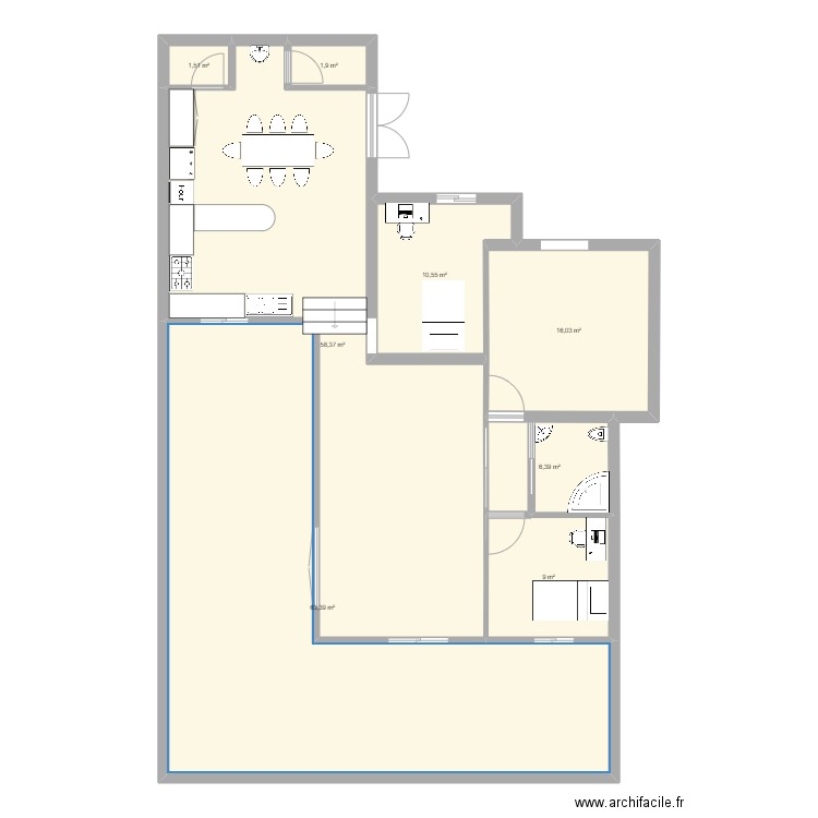 maisons12. Plan de 7 pièces et 103 m2