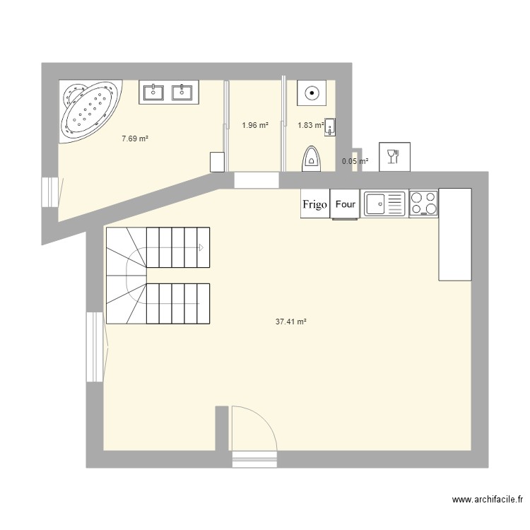 travo. Plan de 0 pièce et 0 m2