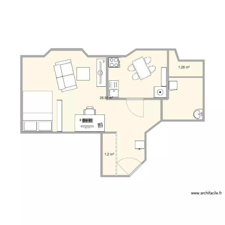 Appart clermont. Plan de 