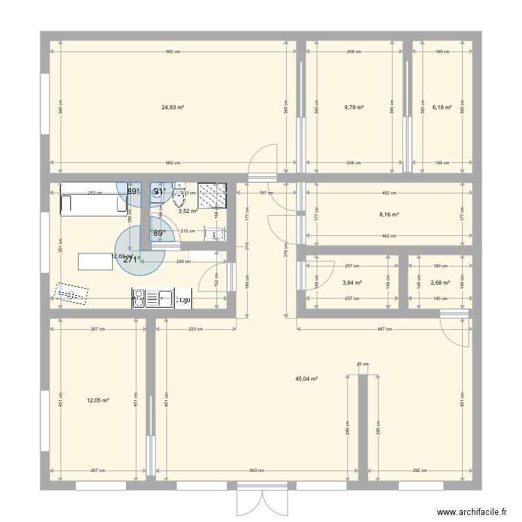 R1 surface modif . Plan de 0 pièce et 0 m2