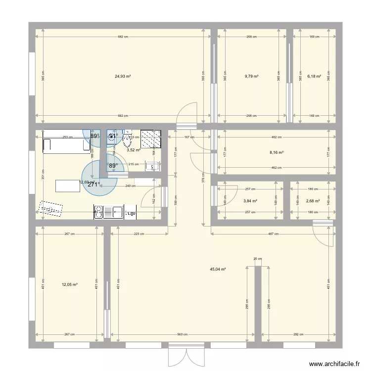 R1 surface modif . Plan de 