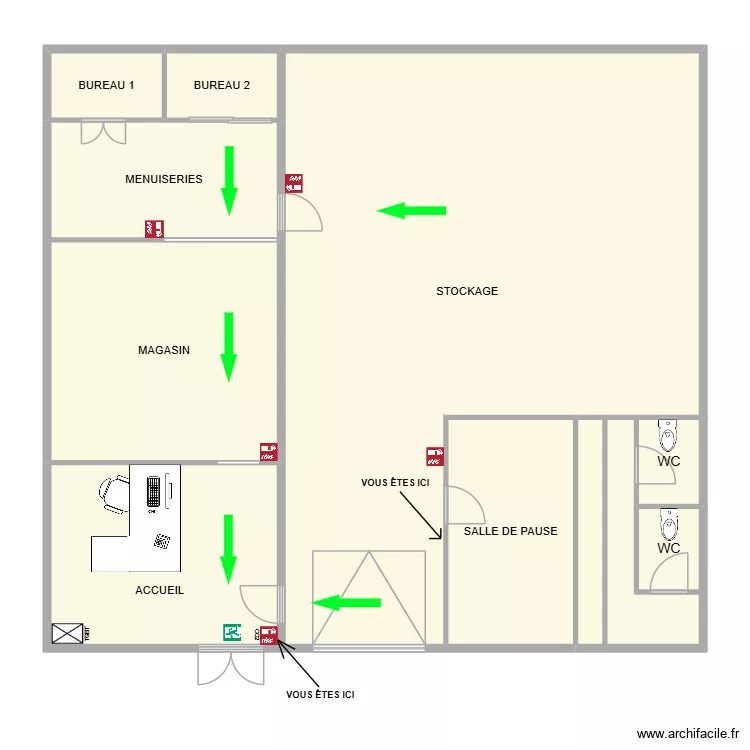 Vallon Distribution Chanas. Plan de 11  et 170 m²