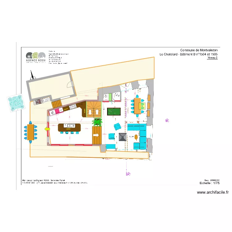 chatelard sejour agrandi geometre gde cuisine enbas. Plan de 