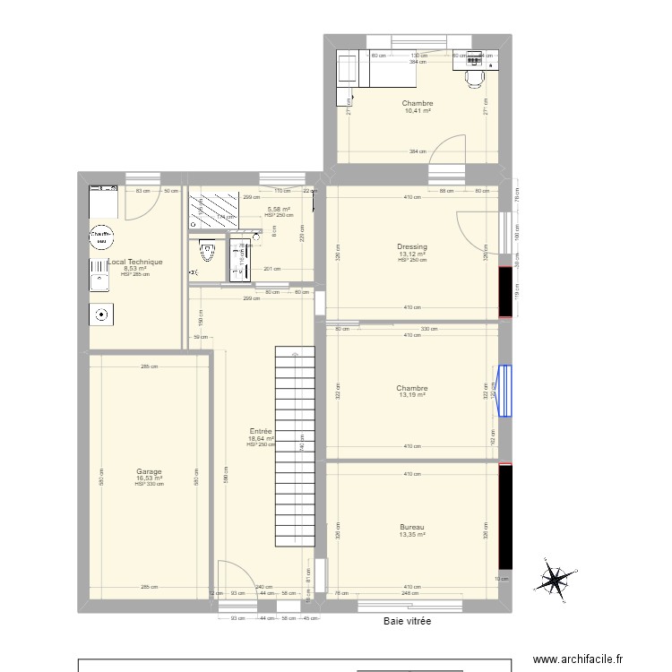 nonorgues. Plan de 12 pièces et 101 m2