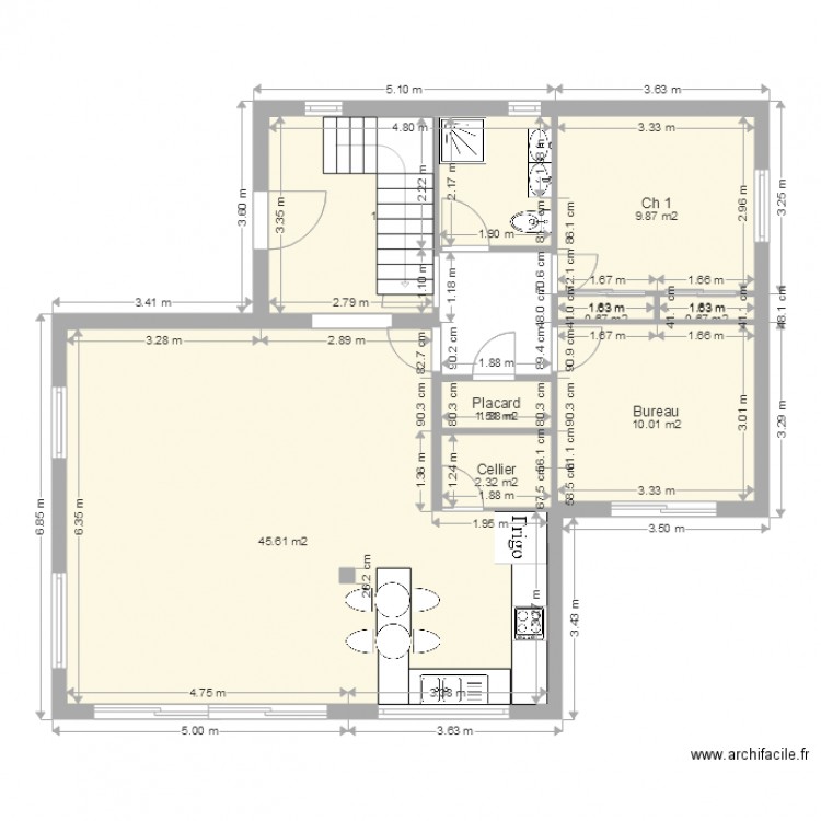 RdC albert BENIMEIT. Plan de 0 pièce et 0 m2