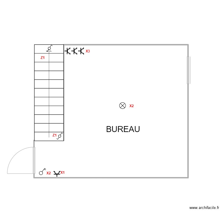 BUREAU.1. Plan de 0 pièce et 0 m2