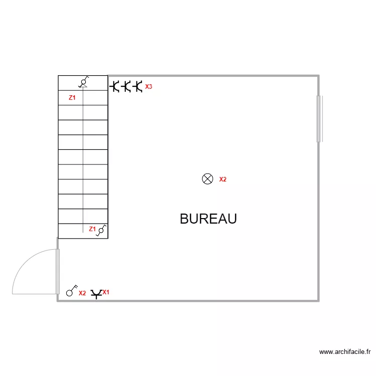 BUREAU.1. Plan de 