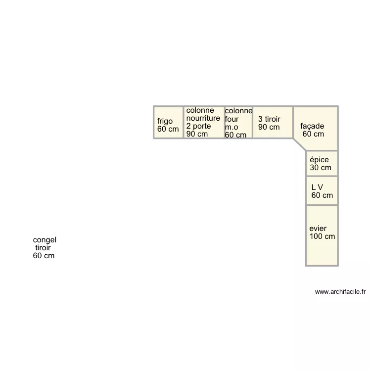 plan de cuisine &eacute;l&eacute;ment. Plan de 