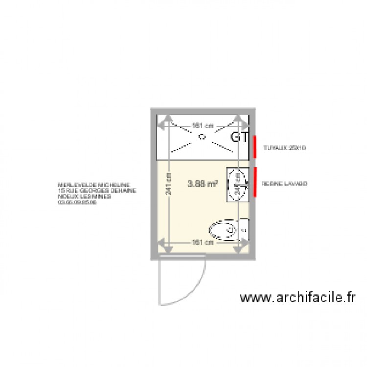 MERLEVELDE . Plan de 0 pièce et 0 m2