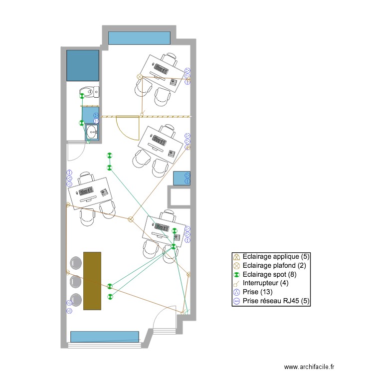 bureau 13eme. Plan de 0 pièce et 0 m2