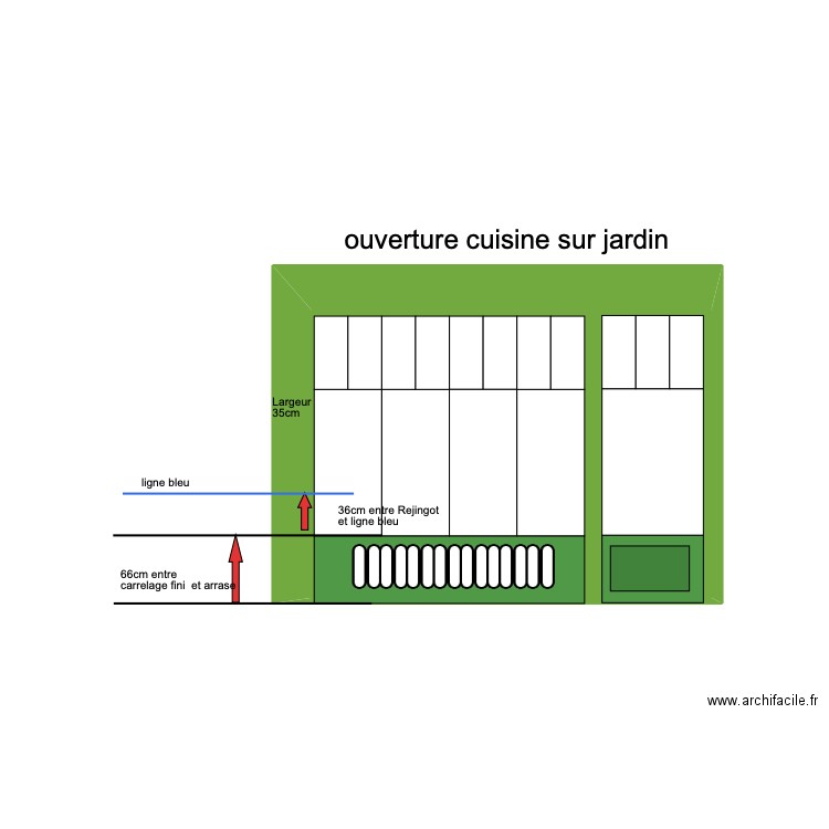 verrière cuisine essai. Plan de 1 pièce et 9 m2