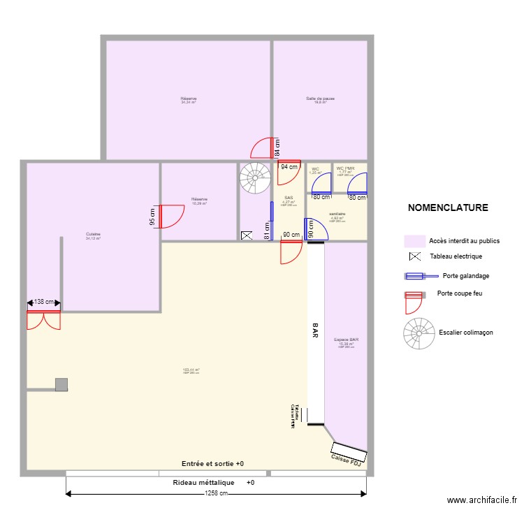 Brasserie Villetaneuse. Plan de 0 pièce et 0 m2