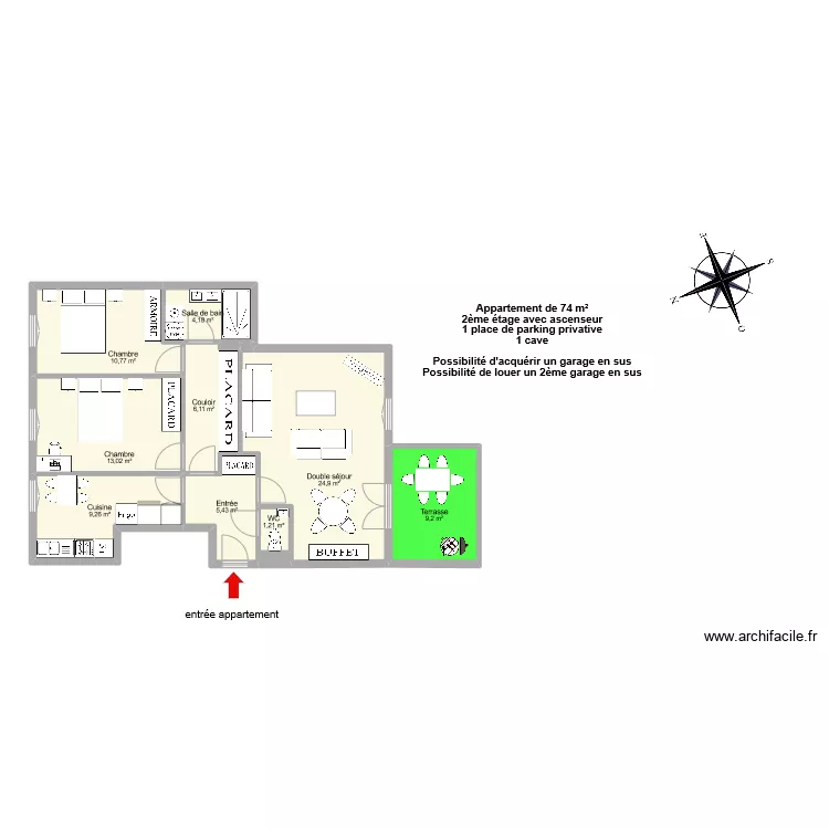 GARNIER appart. Plan de 