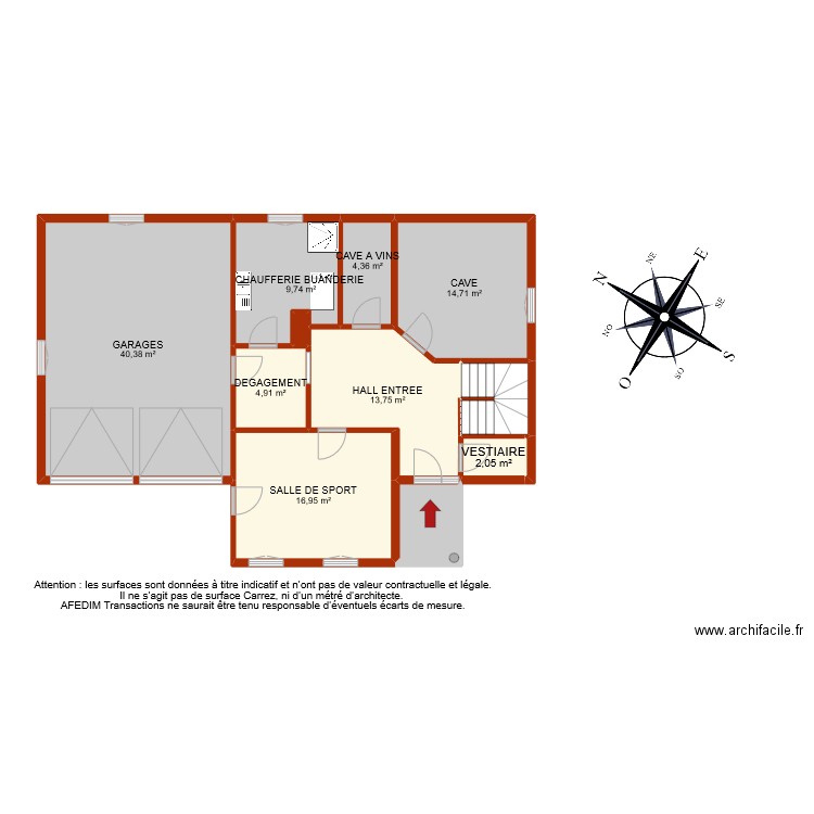 BI 9136 RDC. Plan de 0 pièce et 0 m2