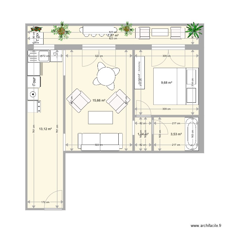 Appart. Plan de 0 pièce et 0 m2