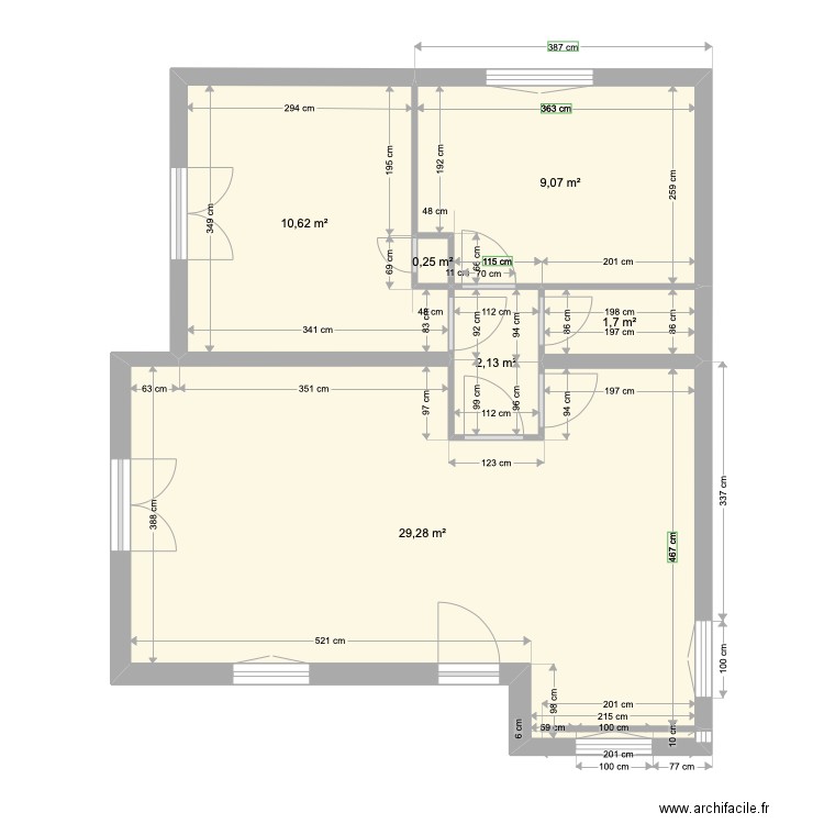 appart haut placo ok. Plan de 0 pièce et 0 m2