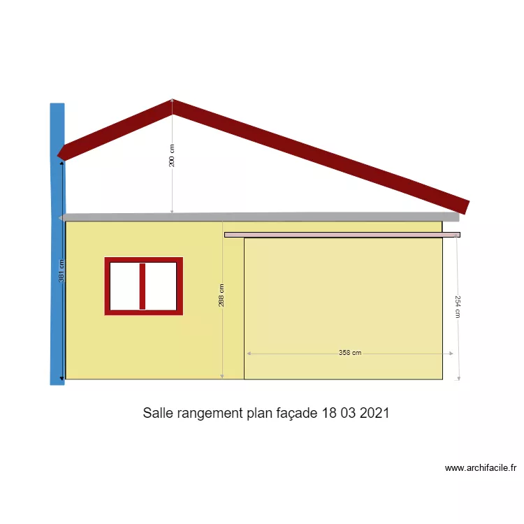 Salle de rangement façade 18 03 2021. Plan de Salle de rangement façade 18 03 2021. Plan de