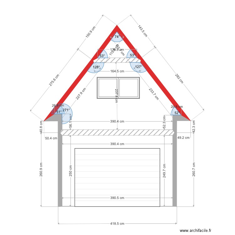 façade avant   garage refv Hornoy 2. Plan de 0 pièce et 0 m2