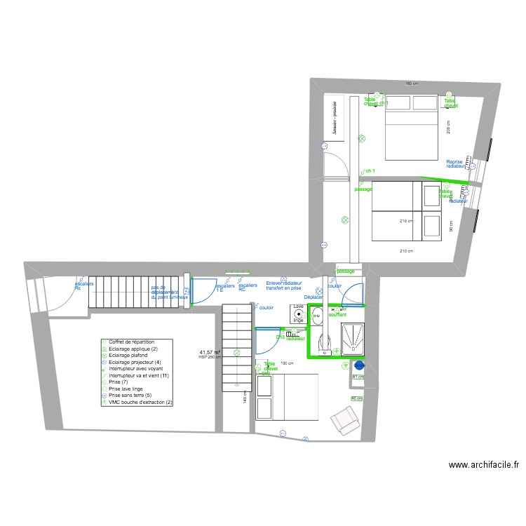 1É MODIF ELEC 16. Plan de 0 pièce et 0 m2