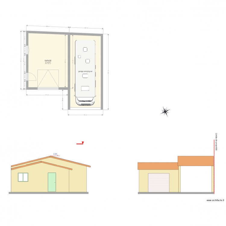 garager. Plan de 0 pièce et 0 m2