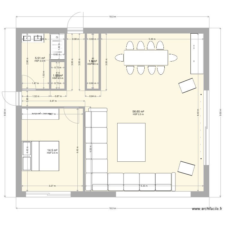 Plan extension version 2. Plan de 0 pièce et 0 m2