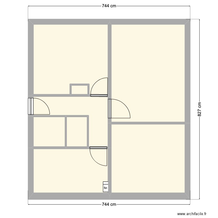 43bis LC INT EXISTANT . Plan de 8 pièces et 51 m2