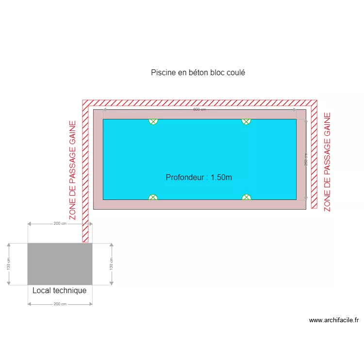 Piscine Kam Nicolas. Plan de 