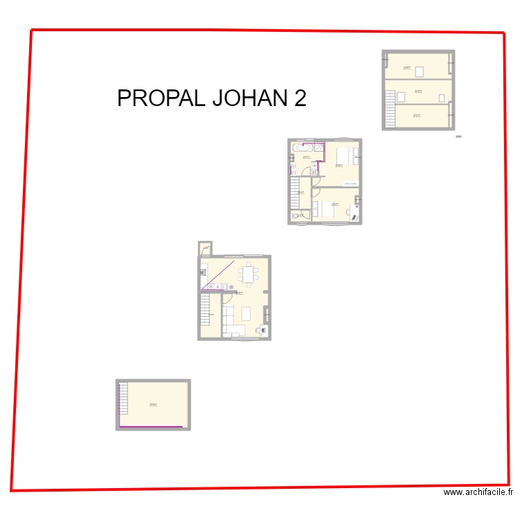 JOHAN  2 . Plan de 19 pièces et 148 m2