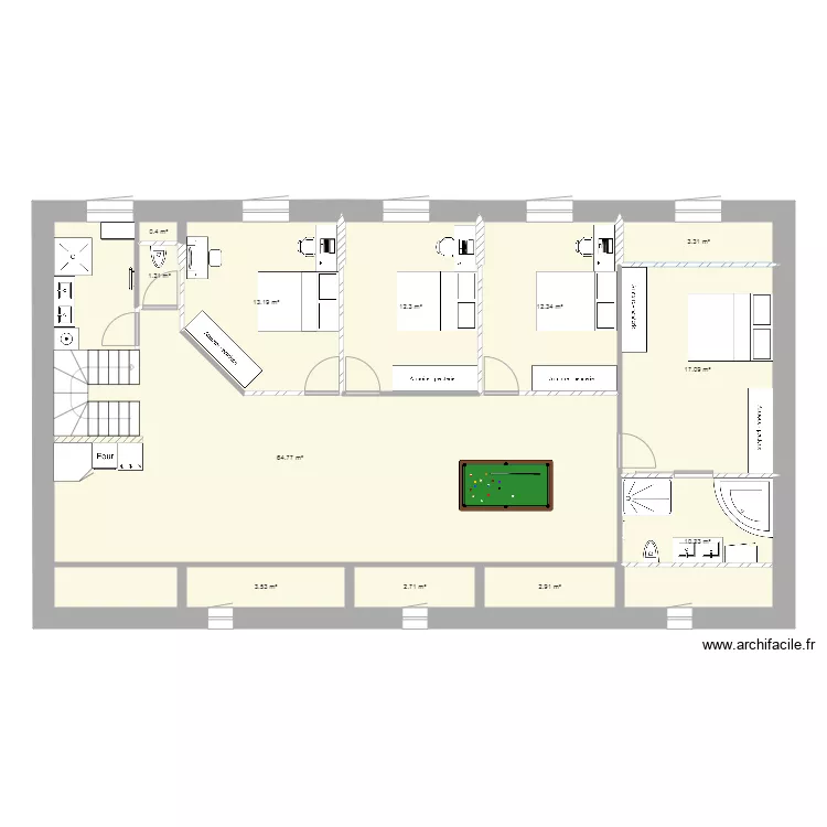 etage maison. Plan de 