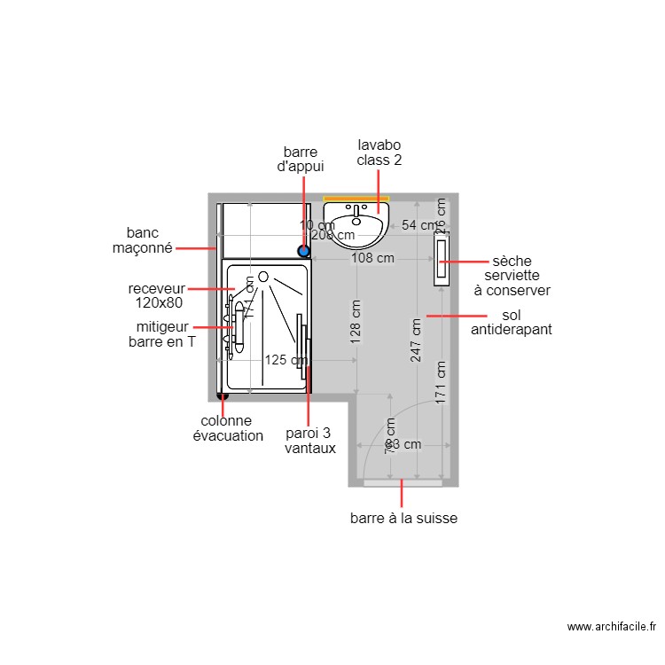 clavier 6035. Plan de 1 pièce et 4 m2