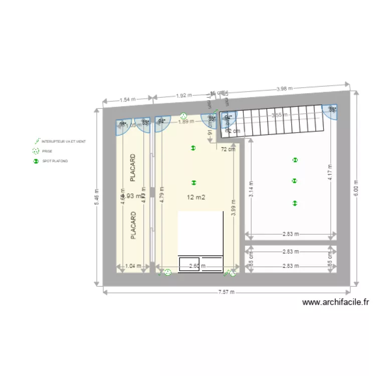 chauvin étage rénové. Plan de chauvin étage rénové. Plan de