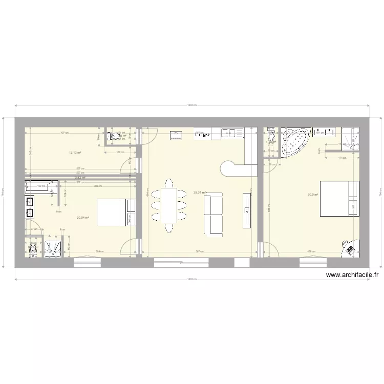 maison 100m2Aa. Plan de 