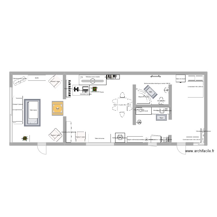 dossier U33. Plan de 1 pièce et 105 m2