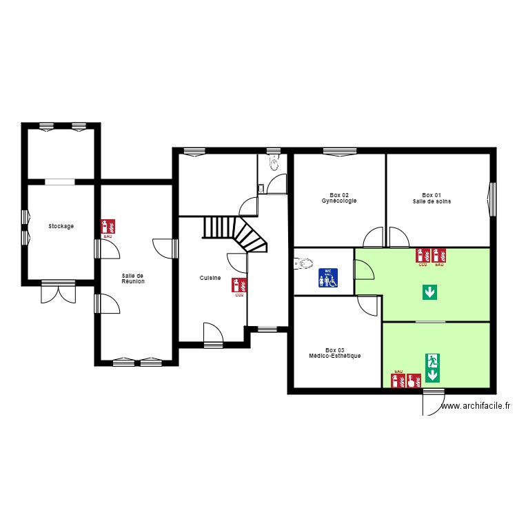 Centre médical St Max RDC Etage. Plan de 0 pièce et 0 m2