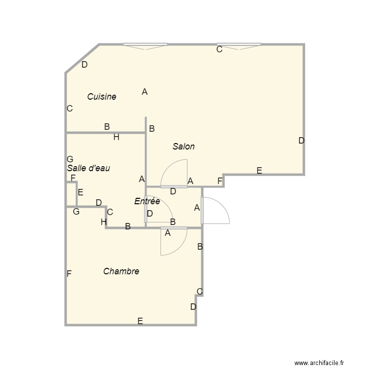 SCI PEN ER MEN RDC. Plan de 5 pièces et 25 m2