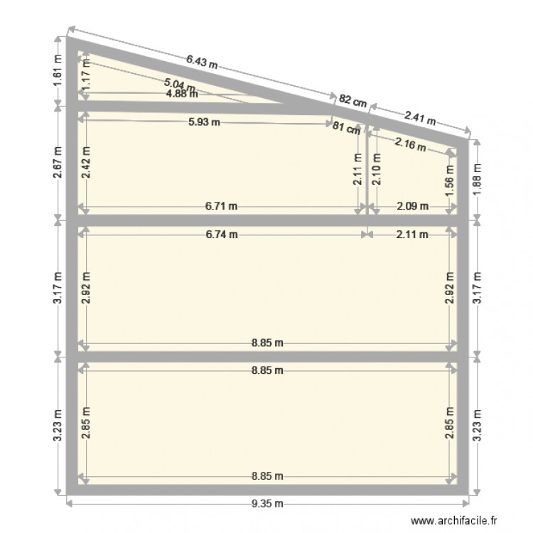 plan de coupe soubirant. Plan de 0 pièce et 0 m2