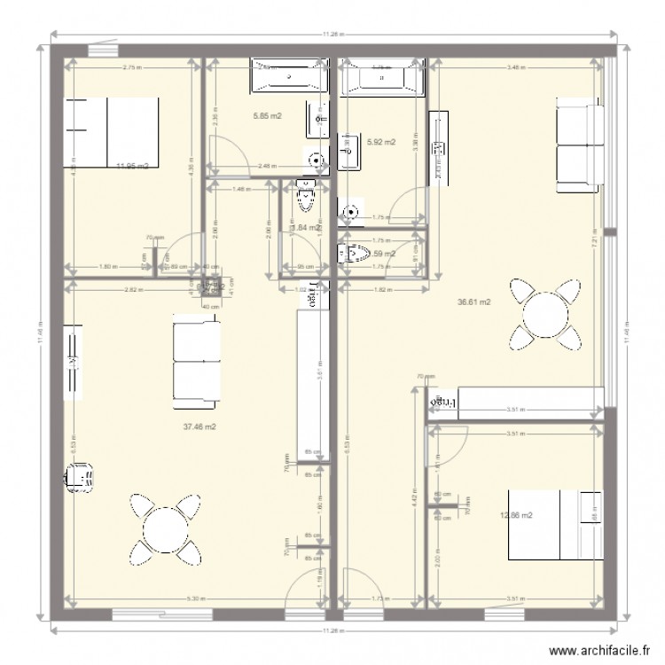 RDC. Plan de 0 pièce et 0 m2