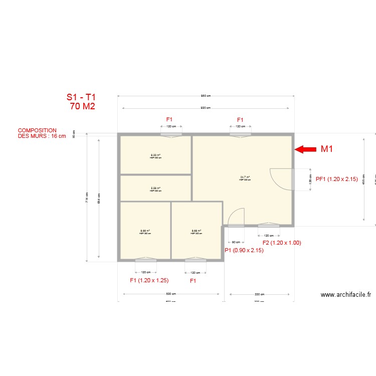 CABEAU. Plan de 0 pièce et 0 m2